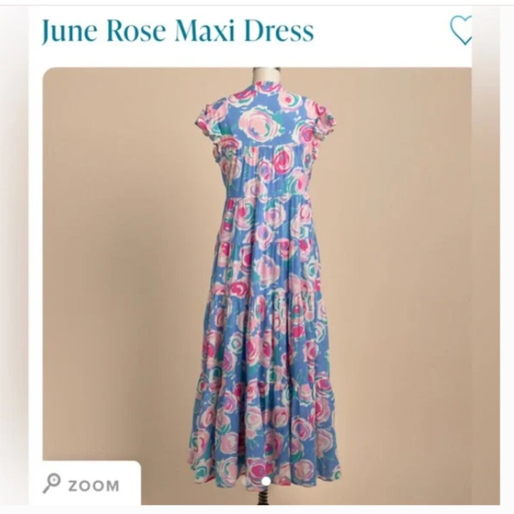 Sundance June Rose Maxi Dress NWT in Rose Print Small - Picture 2 of 11